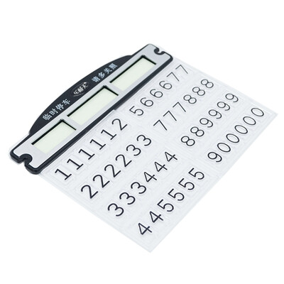 

enjoy free TCP02 brushed temporary stop sign car notice phone number card replaceable phone number ice sea blue