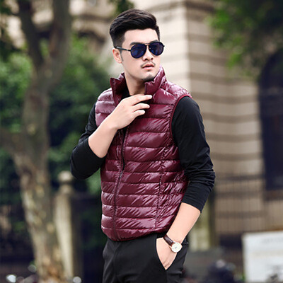 

2017 new winter light down jacket male vest jacket vest short section Slim big code