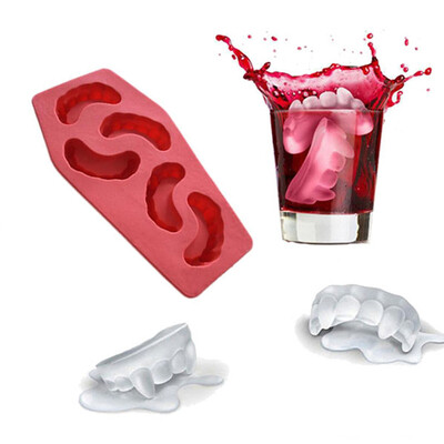 

Vanker Food-Grade Plastic Vampires Tooth Teeth Shape Ice Cream Maker Mold Tray Cube