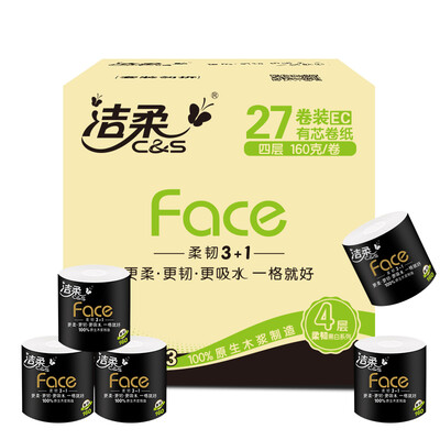 

C & ) roll black face thick 4 layer 160g toilet paper * 27 volumes (FCL sales face series is enough