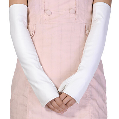 

Nightclub female long PU half finger gloves multi-color style ladies long sleeves