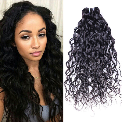 

Peruvian Natural Wave Hair 3 Bundles lot Wet&Wavy Unprocessed Human Hair Extensions Peruvian Hair Bundles 1B