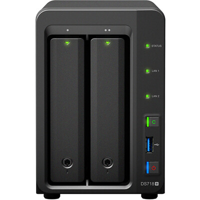

Synology DS718 2-bay NAS Network Storage Server no internal hard drive