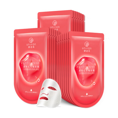 

UNIFON Red Pomegranate Fresh and Brightening Mask Set, Unisex, 21 Pieces