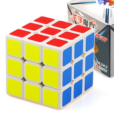 

Sacred legend third-order cube 3rd game special cube puzzle decompression toy smooth send tutorial white