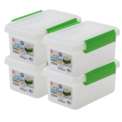 

Alice IRIS closed container green plastic storage storage box storage box transparent green 2L 4 Pack