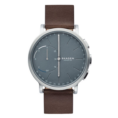 

Shi Genn skagen мужской умные часы простой мужской кожаный ремешок SKT1110