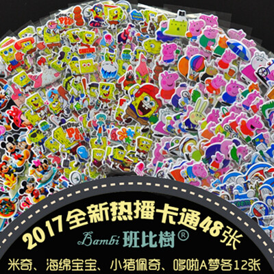

Bambi tree Children 3D cartoon stickers Kindergarten rewards stickers baby stickers girls princesses bubbles stickers