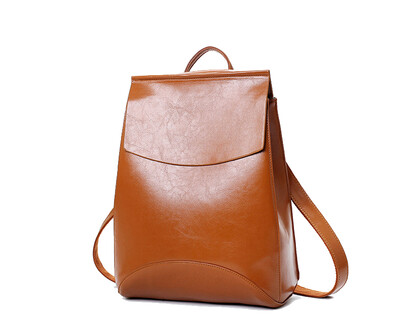 

Fashion women PU Leather Backpack packsack Waterproof Leather Travel Bag Notebook Rucksack