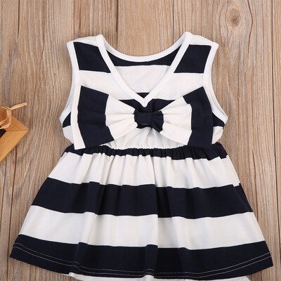 

Newborn Baby Kids Girl Bowtie Tank Top Dress+Shorts Pants 2PCS Outfit Clothes