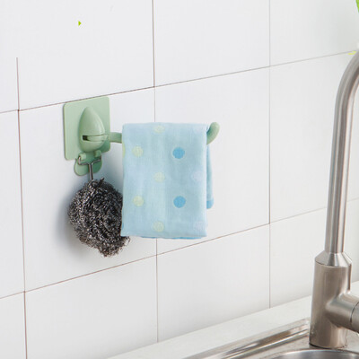 

Kitchen Bathroom Tool Towel Clothes Rack Hanging Stick Hooks Can Be Rotated B14