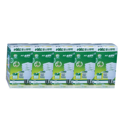 

NVC (NVC) CFL E27 большая катушка рта 5 установлена ​​23W6500K дневной свет (белый свет)