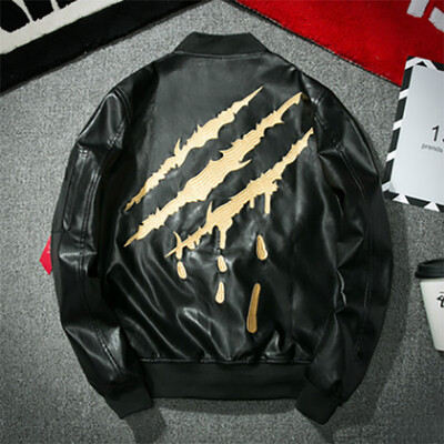 

2017 новы зімовы мужчынскі драпанне вышыўка Tide аматараў брэнда бейсбол раўнамернае студэнт тэндэнцыя скура бамбавік куртка