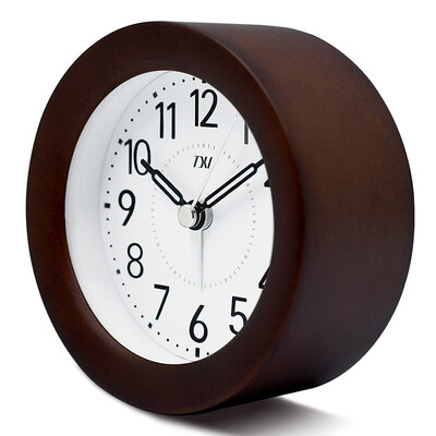 

Wooden Desktop Snooze Alarm Clock Backlight Silent Non Ticking Bedside Kids Room Student Table Clock