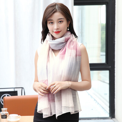 

Shanghai Story (история SHANGHAI) г-жа шелк шерстяной шарф осенью и зимой теплый шарф платок элегантный розовый полосы