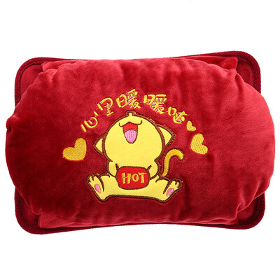 

Warm memory hot water bottle warm baby hand warmers hot water bottle charging has been injected water explosion-proof warm water bag warm cat 00A series wine red