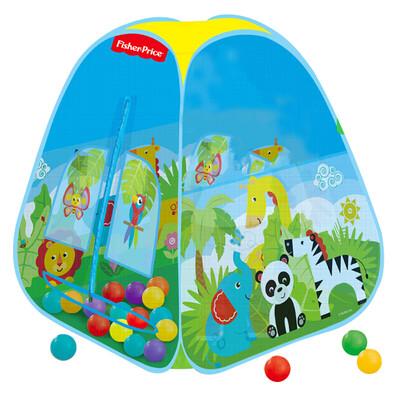 

Фишер (Fisher Price) палатка коврик для внутренних и наружного детских игровых домов игрушки Океан шара игры бассейн дом радость отправить 40 морского мяч