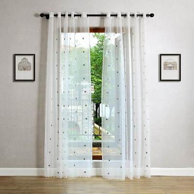 

Window Curtain Snowflake Color and White Tulle Sheer Fashion Curtains for Kitchen Living Room Curtain Korean Rooms Spacer
