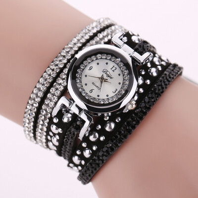 

Watch Women Luxury Dress Leather Pendants Bracelet Wristwatch Women Quartz Watch Casual Vintage Watch