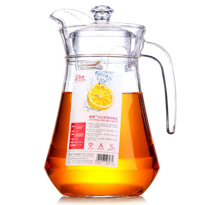 

Jingdong supermarket] Li respect cold kettle glass cold water bottle glass large capacity cups juice duck duck pot 1.3L