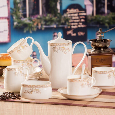 

LEXIANG Coffee Cup Set Bone china Porcelain Afternoon High Tea