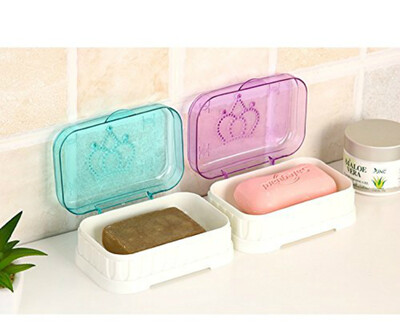 

Soap Covered Rectangular Plastic Dish Holder Rack Box