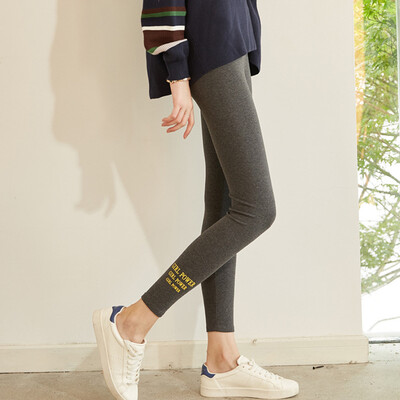 

City plus CITYPLUS 2017 autumn&winter new women&39s literature&art wild waist printing high-elastic Slim Leggings CWKX179458 tide brand printing light gray