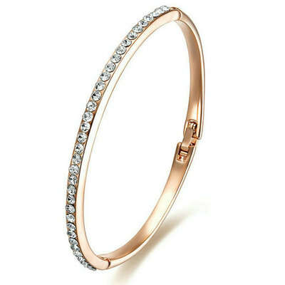 

Yoursfs® 18K Rose Gold Plated Gorgeous Crystal Round Bracelet Use White Austrian Crystal Jewelry