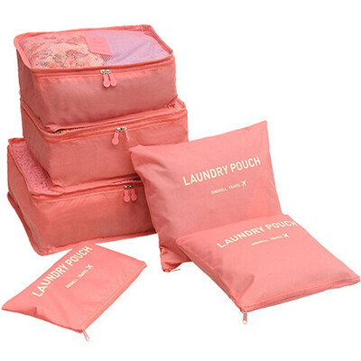 

Сумка для хранения QINGWEI Водонепроницаемая коробка 6 ПК в 1 розовом / синем