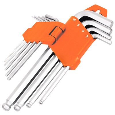 

Worker bee WORKERBEE WS016-9G 9-piece set long ball head hex wrench -type hex wrench screwdriver set