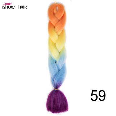 

Silky Strands 24 100g Ombre Synthetic Braiding Hair Extensions For Crochet Braids Kanekalon Jumbo Braids Two Tone Ombre Color 1p