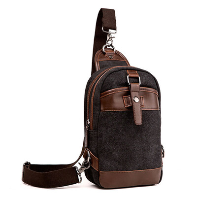 

New men chest package leisure canvas satchel retro one shoulder inclined shoulder bag2325
