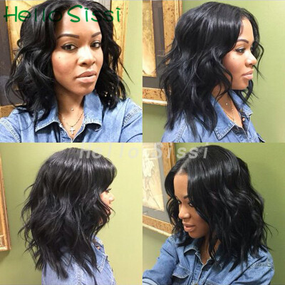 

Natural Wave Lace Front Human Hair Wigs Natural Color Brazilian Remy Hair Lace Wigs For Black Women With Baby Hair