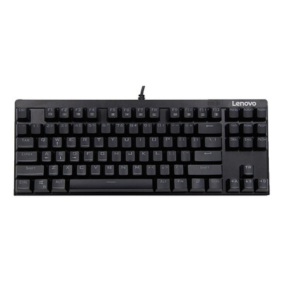 

Lenovo (Lenovo) MK100 87 клавиша механическая клавиатура черная зеленая ось