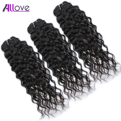 

Allove Hair Products Water Wave Virgin Human Hair Extensions 100% Unprocessed 7A Malaysian Water Wave 3 Bundles 8-28inch
