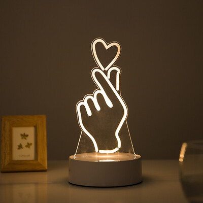 

Led 5W Bed Headlights Creative Visual Lights Valentine 's Day Gift Lamps 3D Stereo Night Light Decorative Lights G19