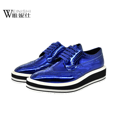 

New paragraph autumn 2017 women's shoes fashion white shoes round head cowhide with flat casual shoes