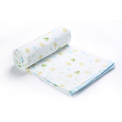 

Cotton era (PurCotton) spring and summer children's gauze air conditioning was 135x120cm blue sky white clouds + lion 1 piece / bag