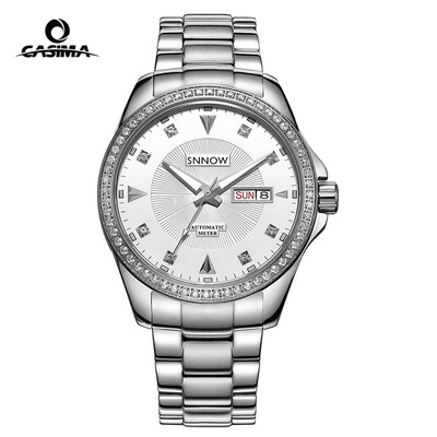 

CASIMA SNNOW Автоматические механические часы мужские деловые платья классические Charm мужские часы relogio masculino водонепроницаемые 100m # 8803