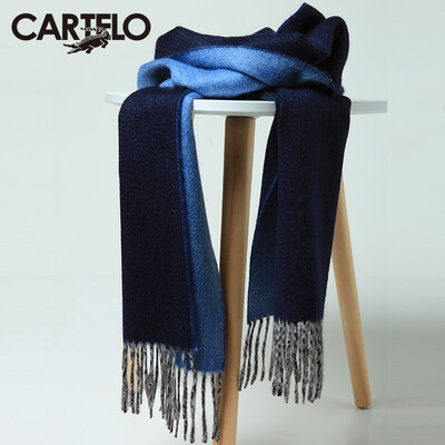 

CARDELO CARTELO cashmere wool men's scarves warm autumn and winter thickened business gentleman solid color collar CC57C11061 Prynne Ziwen