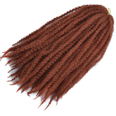 

18 '' Afro Marley Braids Hair Crochet Braids Hair Curl Crochet Synthetic Braiding Hair 100g/Piece Brown Black Purple Color