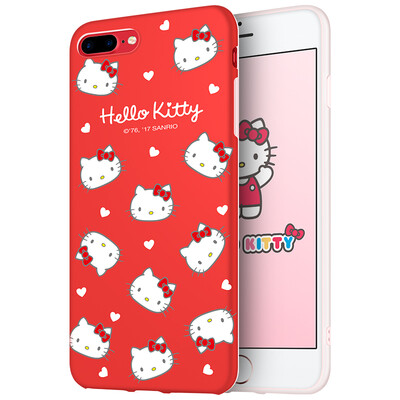 

7/8 Plus Hello Kitty Apple, телефон оболочки iPhone7 / 8 Plus защитный чехол мультфильма все включено силикона мягкая оболочка Выдерживает падение 5,5 дюйма красный возлюбленная Hello Kitty *