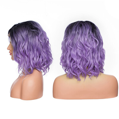 

Real Thick Brazilian Lace Front Hair Wig Heat Resistant Long Wigs Pink Gray