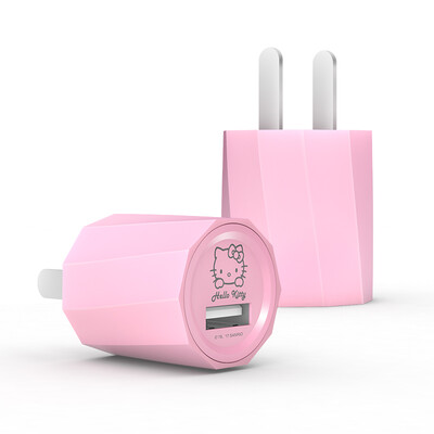 

Hello Kitty 1A charger power adapter Apple iPhoneX 876 Huawei Samsung millet charging plug USB charger pink