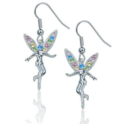 

Yoursfs® 18K white Gold Plated Tinkerbell Earring hooks Use multicoloured Austrian Crystal Fashion Jewelry