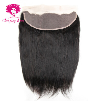 

Amazing Star Hair Brazilian Straight Hair Lace Frontal Closure 13x4 Ear To Ear Virgin Human Hair Weave Crochet Frontal Top Quality