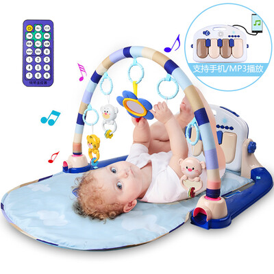

Newbies infant early childhood educational toys pedal piano fitness rack rechargeable battery dual power supply mode blue