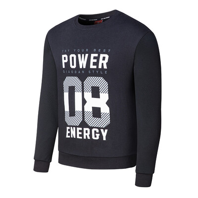 

Qiaodan Mens Sports Sweatshirt Running Round Neck Knit Top