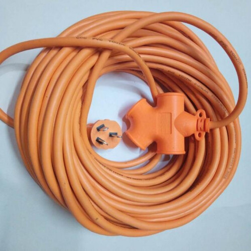 电线软线电动车充电线家用电线延长线插座护套线10.20.40米 1200W防爆一体成型插座20米