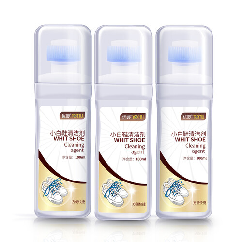 京东超市优妙 小白鞋清洁剂套装 100ml*3瓶装 带擦鞋布 海绵